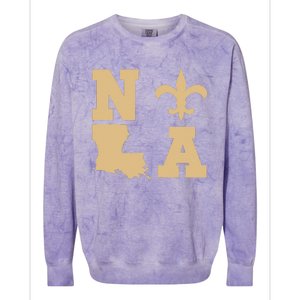 2025 Nola Always Never Forget New Orleans Strong Colorblast Crewneck Sweatshirt