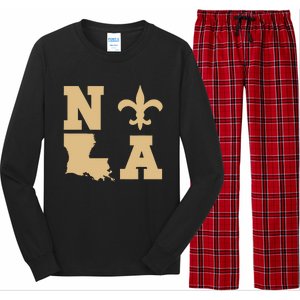 2025 Nola Always Never Forget New Orleans Strong Long Sleeve Pajama Set