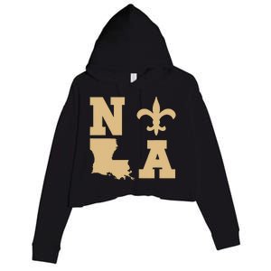 2025 Nola Always Never Forget New Orleans Strong Crop Fleece Hoodie