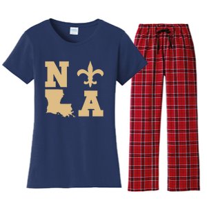 2025 Nola Always Never Forget New Orleans Strong Women's Flannel Pajama Set