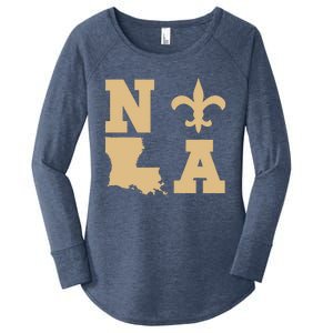 2025 Nola Always Never Forget New Orleans Strong Women's Perfect Tri Tunic Long Sleeve Shirt