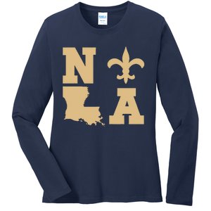 2025 Nola Always Never Forget New Orleans Strong Ladies Long Sleeve Shirt