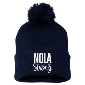 2025 Nola Always Never Forget New Orleans Strong Pom Pom 12in Knit Beanie