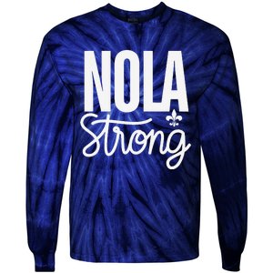 2025 Nola Always Never Forget New Orleans Strong Tie-Dye Long Sleeve Shirt