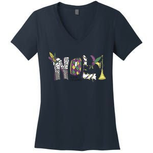 2025 Nola Always Never Forget New Orleans Strong Women's V-Neck T-Shirt