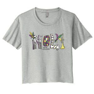 2025 Nola Always Never Forget New Orleans Strong Women's Crop Top Tee