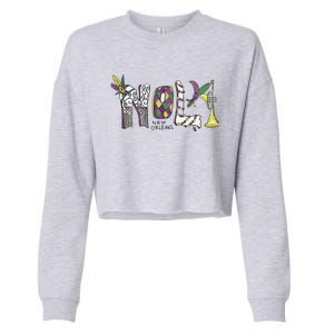 2025 Nola Always Never Forget New Orleans Strong Cropped Pullover Crew