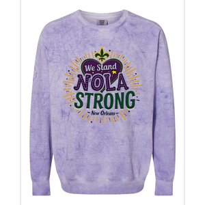 2025 Nola Always Never Forget New Orleans Strong Colorblast Crewneck Sweatshirt