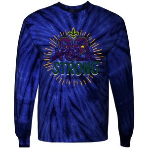 2025 Nola Always Never Forget New Orleans Strong Tie-Dye Long Sleeve Shirt