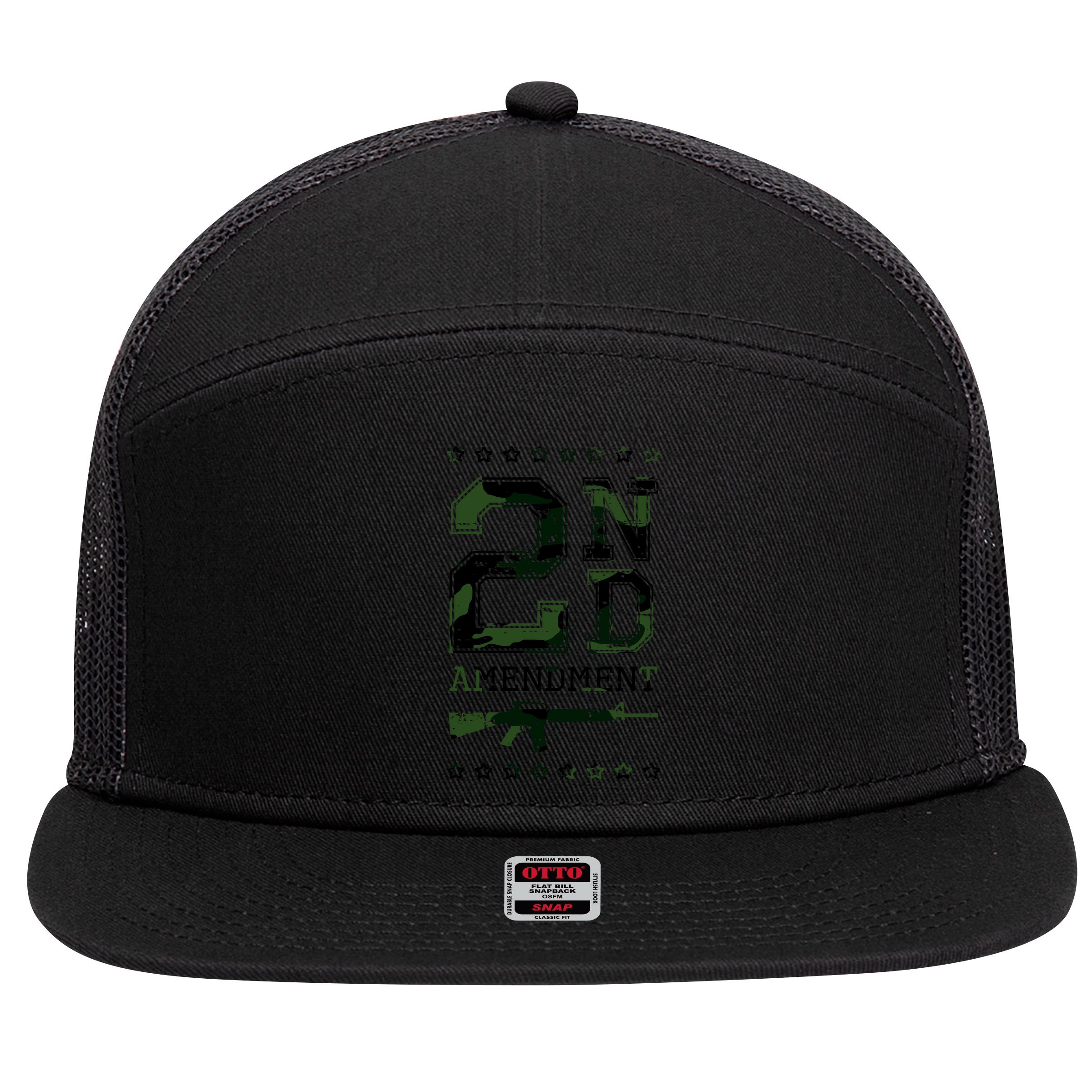 2nd Amendment 7 Panel Mesh Trucker Snapback Hat