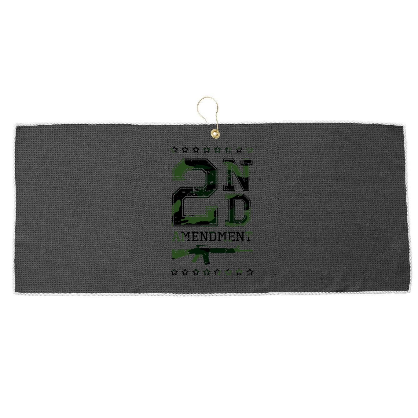 2nd Amendment Large Microfiber Waffle Golf Towel