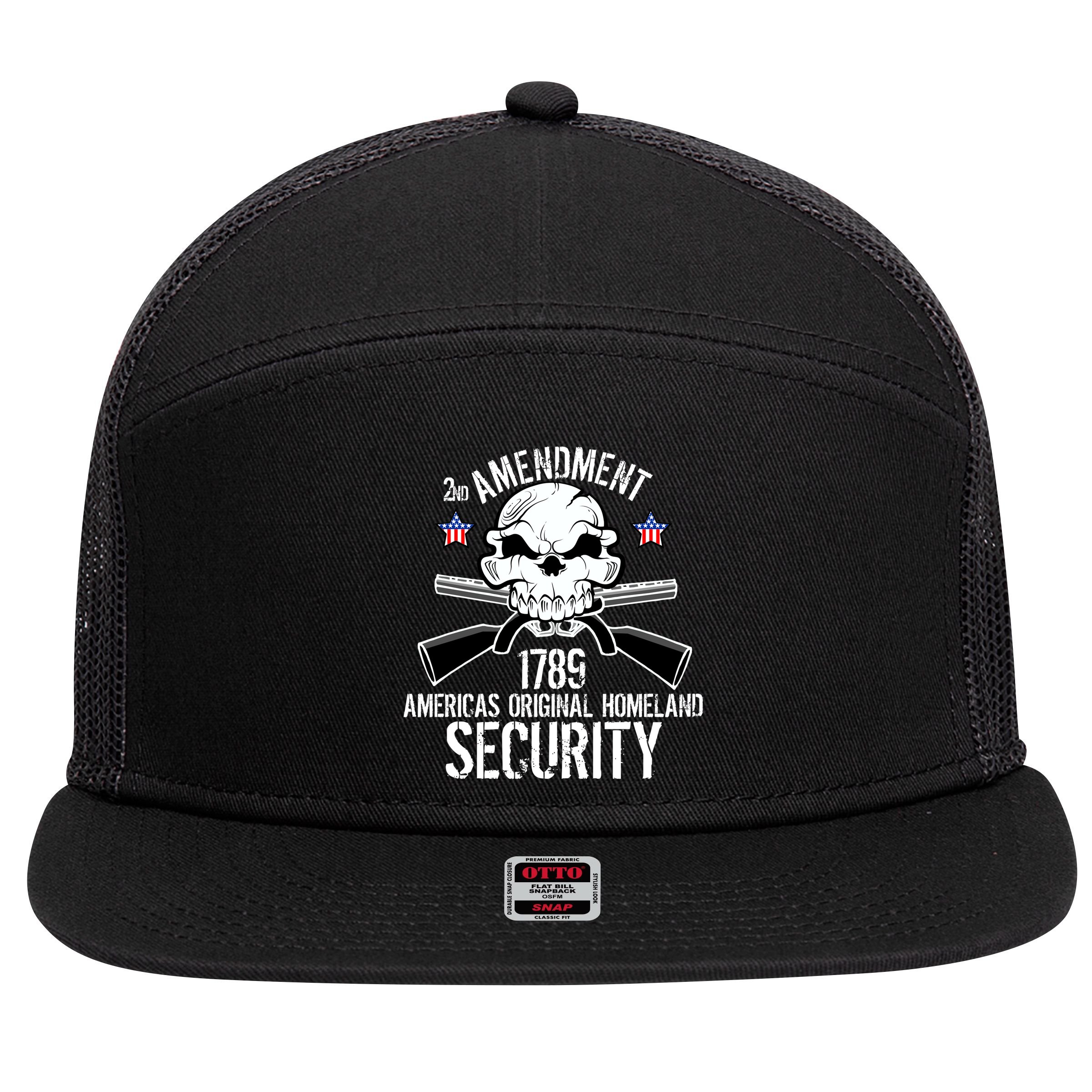 2nd Amendment 1789 Homeland Security 7 Panel Mesh Trucker Snapback Hat
