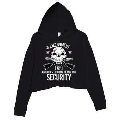 2nd Amendment 1789 Homeland Security Crop Fleece Hoodie