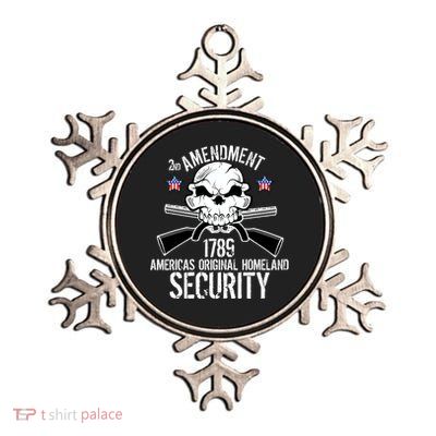 2nd Amendment 1789 Homeland Security Metallic Star Ornament