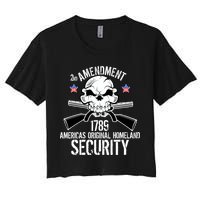 2nd Amendment 1789 Homeland Security Women's Crop Top Tee