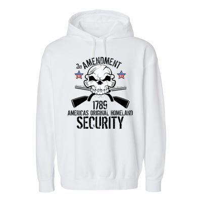 2nd Amendment 1789 Homeland Security Garment-Dyed Fleece Hoodie