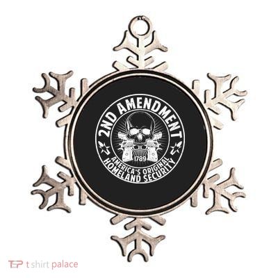 2nd Amendment America's Original Homeland Security Metallic Star Ornament