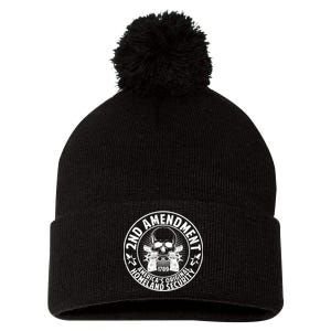 2nd Amendment America's Original Homeland Security Pom Pom 12in Knit Beanie