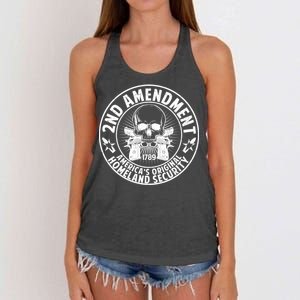 2nd Amendment America's Original Homeland Security Women's Knotted Racerback Tank