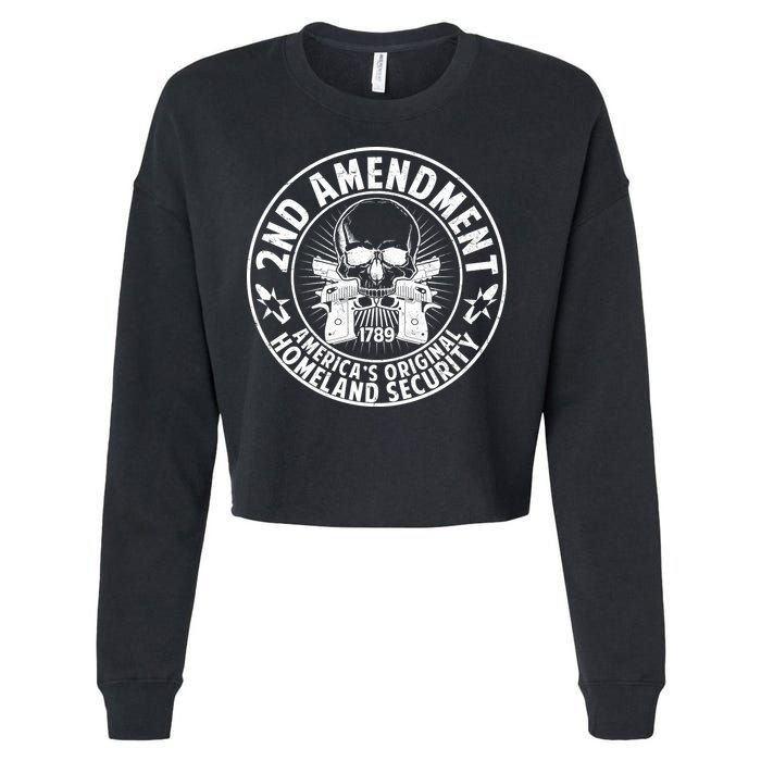 2nd Amendment America's Original Homeland Security Cropped Pullover Crew