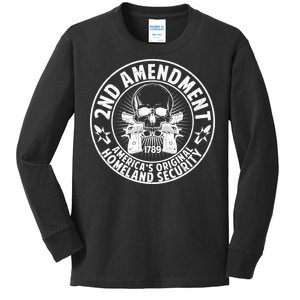 2nd Amendment America's Original Homeland Security Kids Long Sleeve Shirt