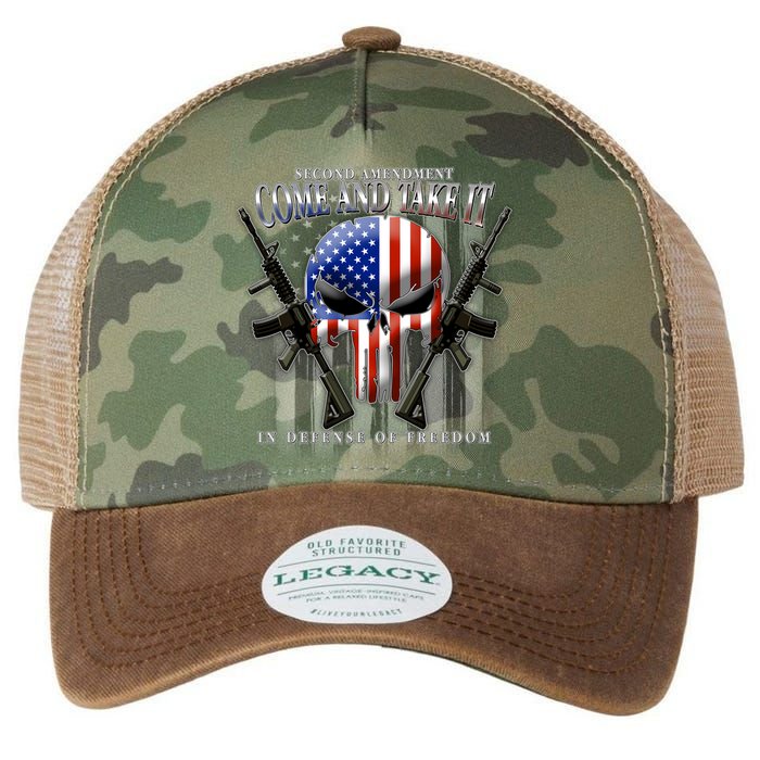 2nd Amendment Come And Take It In Defense Of Freedom Legacy Tie Dye Trucker Hat