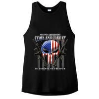 2nd Amendment Come And Take It In Defense Of Freedom Ladies PosiCharge Tri-Blend Wicking Tank