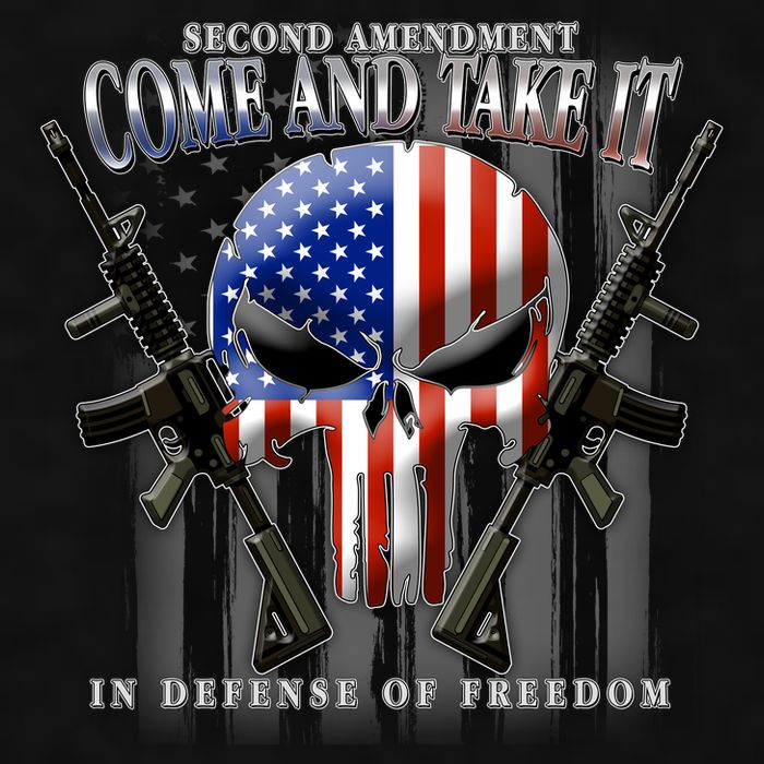 2nd Amendment Come And Take It In Defense Of Freedom Ladies PosiCharge Tri-Blend Wicking Tank