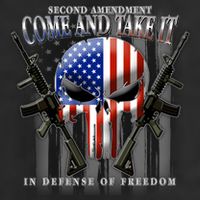 2nd Amendment Come And Take It In Defense Of Freedom 7 Panel Mesh Trucker Snapback Hat