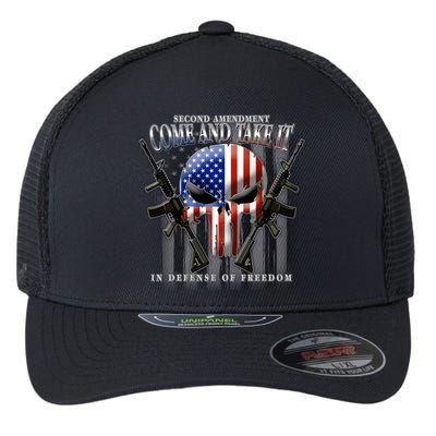 2nd Amendment Come And Take It In Defense Of Freedom Flexfit Unipanel Trucker Cap