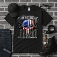 2nd Amendment Come And Take It In Defense Of Freedom Tall T-Shirt