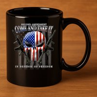 2nd Amendment Come And Take It In Defense Of Freedom 11oz C Handle Ceramic Mug