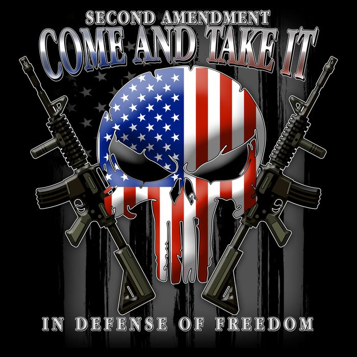 2nd Amendment Come And Take It In Defense Of Freedom Drawstring Bag