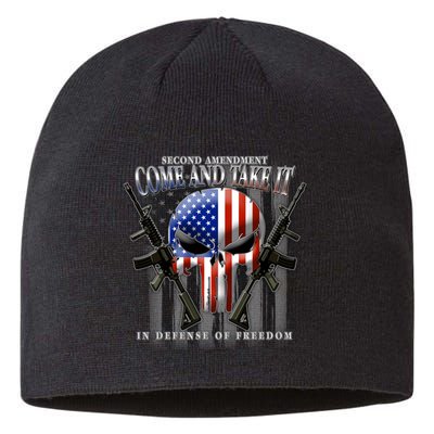 2nd Amendment Come And Take It In Defense Of Freedom Sustainable Beanie