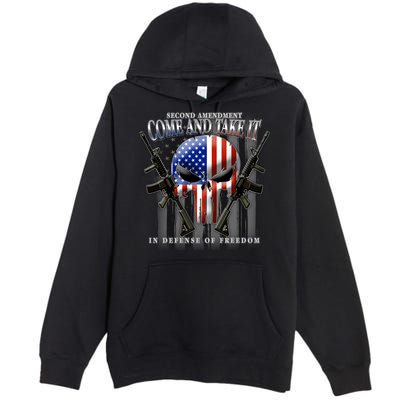 2nd Amendment Come And Take It In Defense Of Freedom Premium Pullover Hoodie