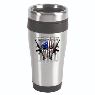 2nd Amendment Come And Take It In Defense Of Freedom 16oz Travel Tumbler