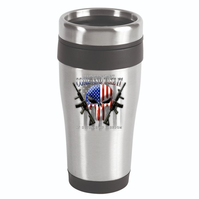 2nd Amendment Come And Take It In Defense Of Freedom 16oz Travel Tumbler