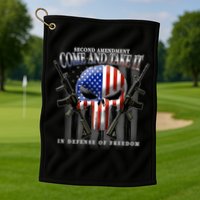 2nd Amendment Come And Take It In Defense Of Freedom Golf Towel