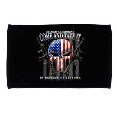 2nd Amendment Come And Take It In Defense Of Freedom Microfiber Hand Towel