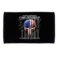 2nd Amendment Come And Take It In Defense Of Freedom Microfiber Hand Towel