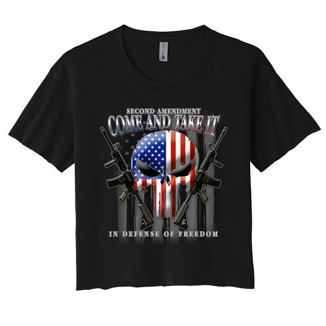 2nd Amendment Come And Take It In Defense Of Freedom Crop Top