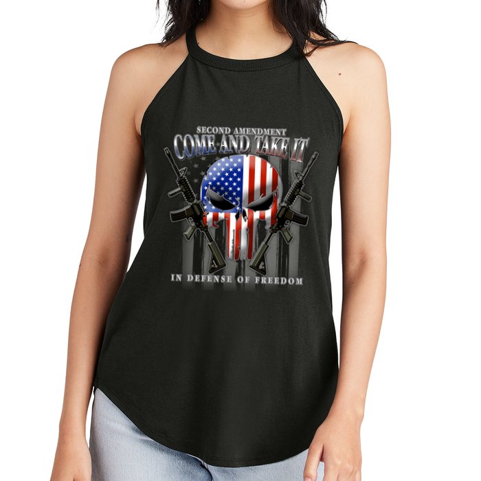 2nd Amendment Come And Take It In Defense Of Freedom Women's Perfect Tri Rocker Tank