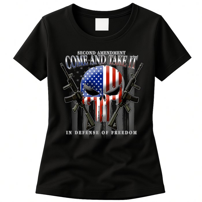 2nd Amendment Come And Take It In Defense Of Freedom Womens T-Shirt