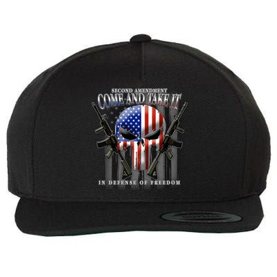 2nd Amendment Come And Take It In Defense Of Freedom Wool Snapback Cap