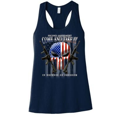 2nd Amendment Come And Take It In Defense Of Freedom Women's Racerback Tank