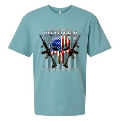 2nd Amendment Come And Take It In Defense Of Freedom Sueded Cloud Jersey T-Shirt