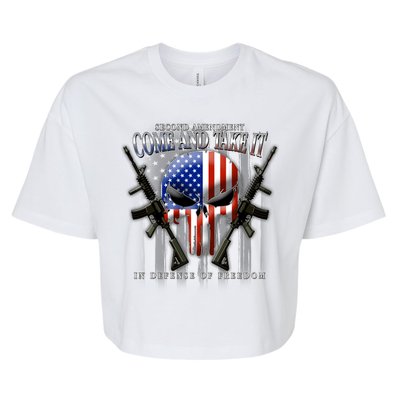 2nd Amendment Come And Take It In Defense Of Freedom Bella+Canvas Jersey Crop Tee