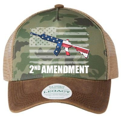 2nd Amendment Distressed American Flag Legacy Tie Dye Trucker Hat