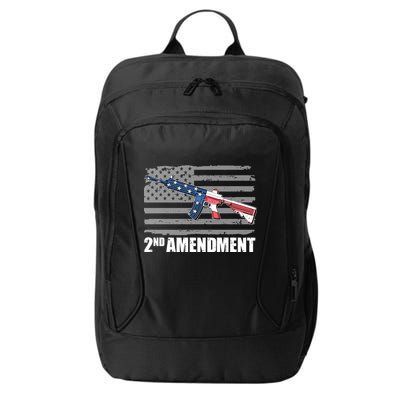 2nd Amendment Distressed American Flag City Backpack