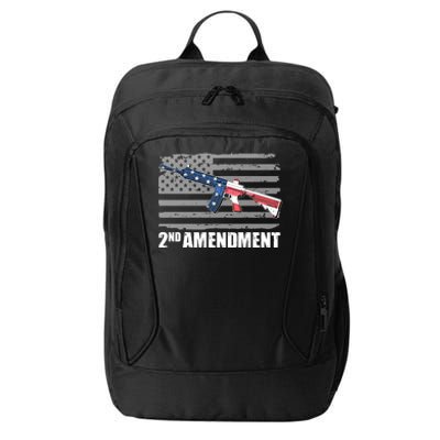 2nd Amendment Distressed American Flag City Backpack